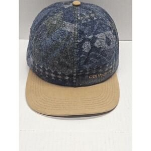Vintage 90s Carhartt Aztec Wool Blanket Pattern SnapBack Hat Made In USA